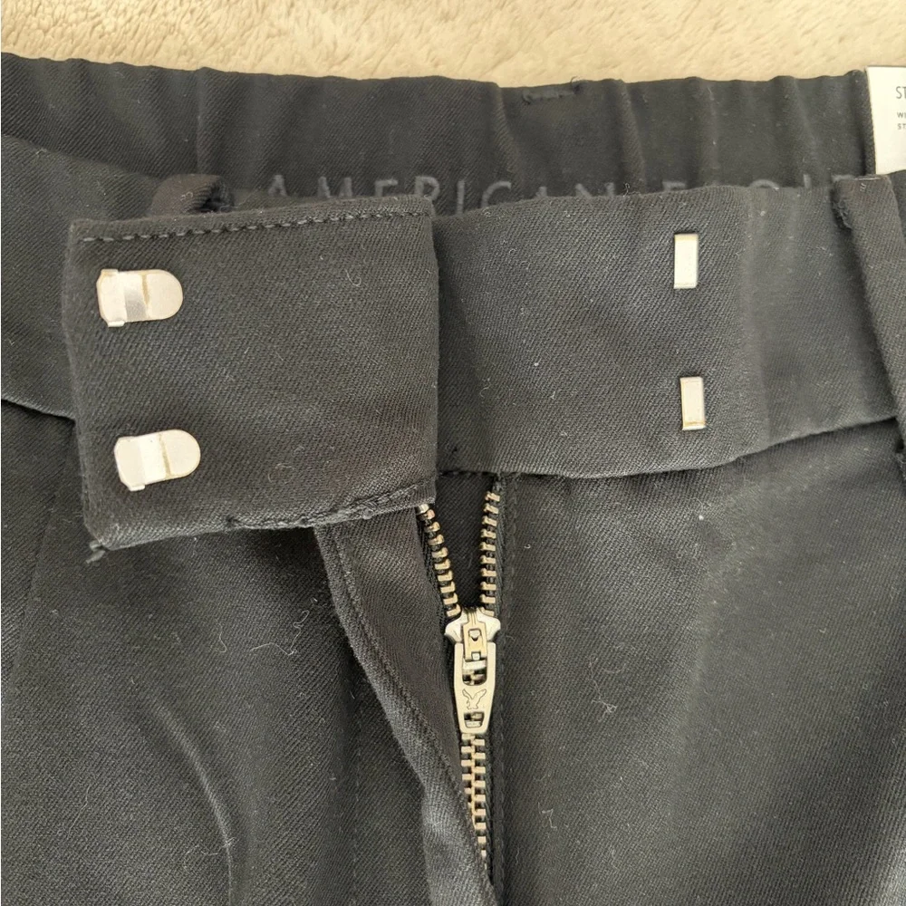 American Eagle Outfitters Black Wide-Leg Dress Pants - Picture 2 of 8